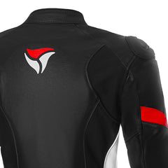R-TECH TOM RIDER GIACCA DI MOTO IN PELLE DONNA NERO BIANCO ROSSO 