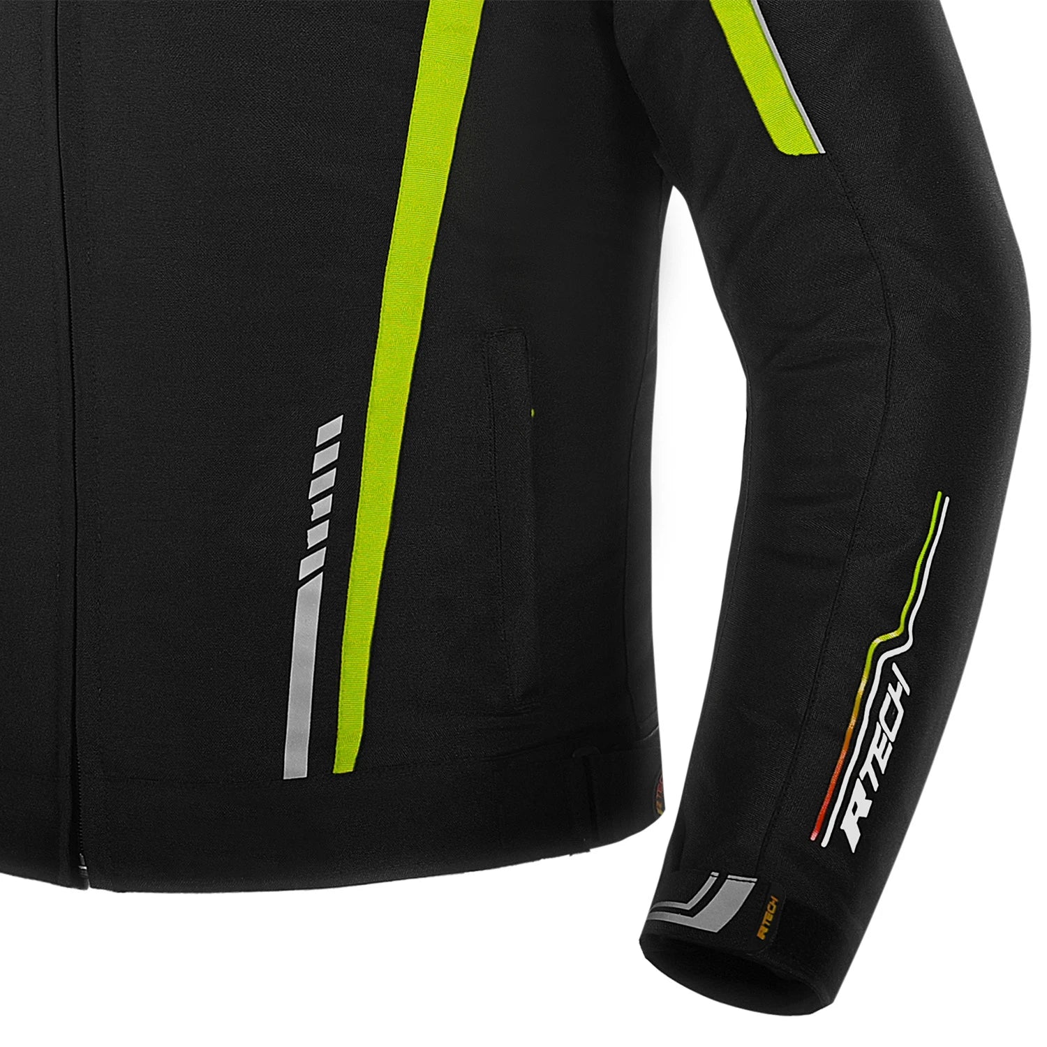 R-TECH MARSHAL GIACCA DI MOTO UOMO NERO GIALLO 