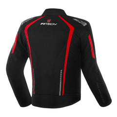 R-TECH MARSHAL GIACCA DI MOTO UOMO NERO ROSSO 
