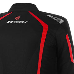 R-TECH MARSHAL GIACCA DI MOTO UOMO NERO ROSSO 