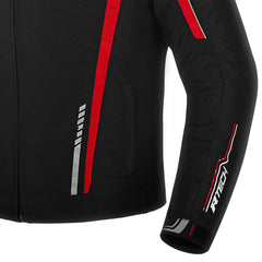 R-TECH MARSHAL GIACCA DI MOTO UOMO NERO ROSSO 