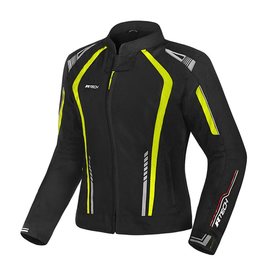 R-TECH MARSHAL GIACCA DI MOTO DONNA NERO GIALLO FLUO – Yamoto.it
