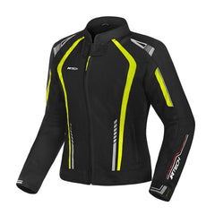 R-TECH MARSHAL GIACCA DI MOTO DONNA NERO GIALLO FLUO 