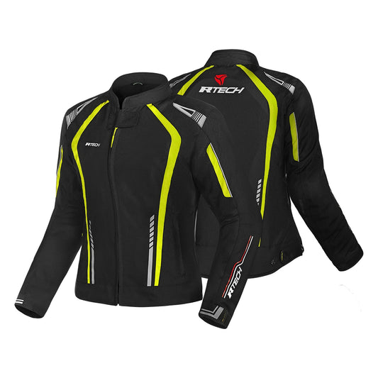 R-TECH MARSHAL GIACCA DI MOTO DONNA NERO GIALLO FLUO – Yamoto.it