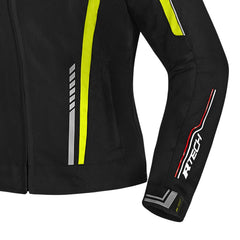 R-TECH MARSHAL GIACCA DI MOTO DONNA NERO GIALLO FLUO 