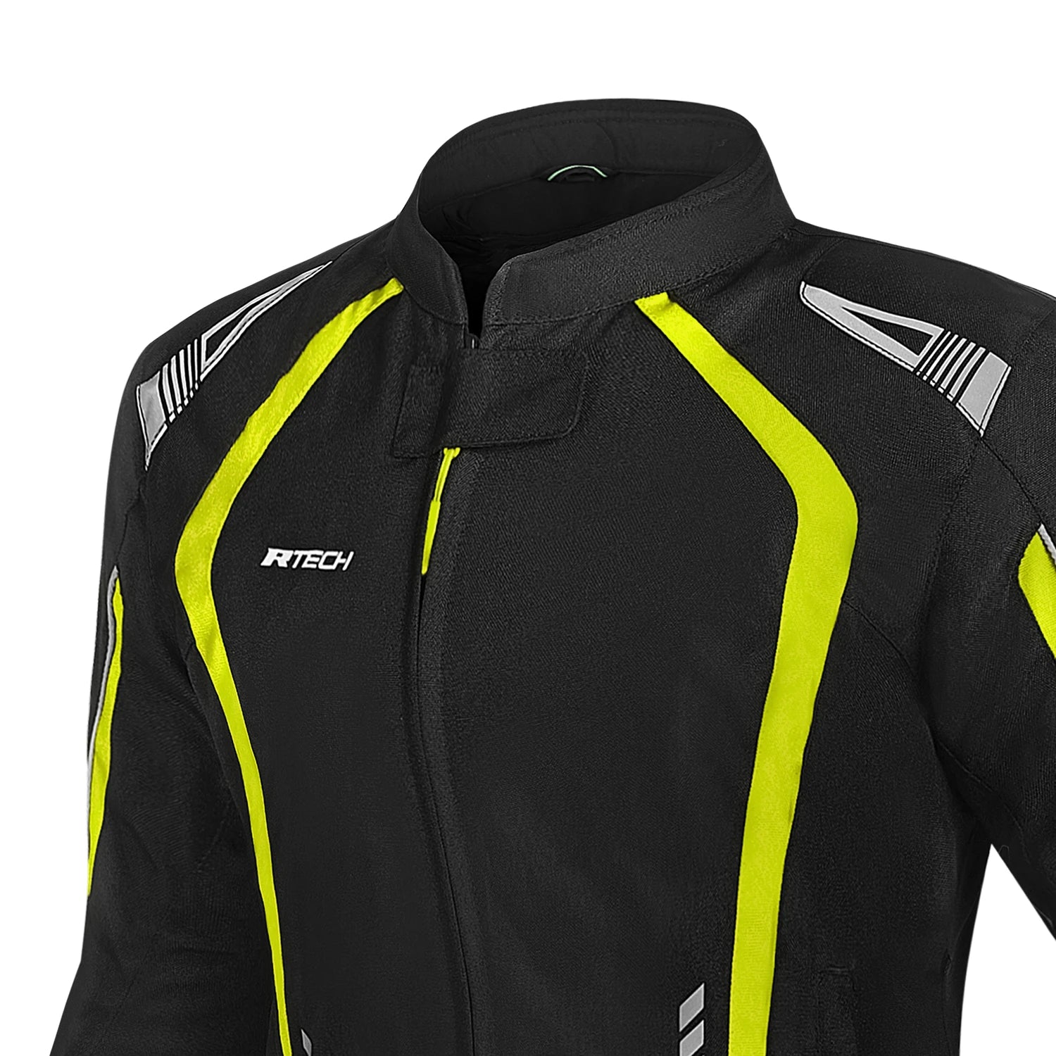 R-TECH MARSHAL GIACCA DI MOTO DONNA NERO GIALLO FLUO 