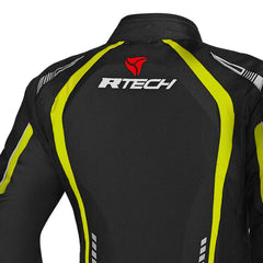 R-TECH MARSHAL GIACCA DI MOTO DONNA NERO GIALLO FLUO 