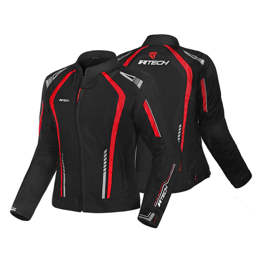 R-TECH MARSHAL GIACCA DI MOTO DONNA NERO ROSSO – Yamoto.it