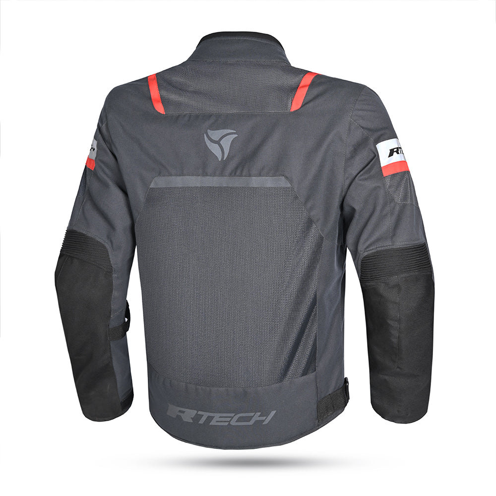 R-TECH SPIRAL MESH GIACCA MOTO UOMO GRIGIO NERO ROSSO 