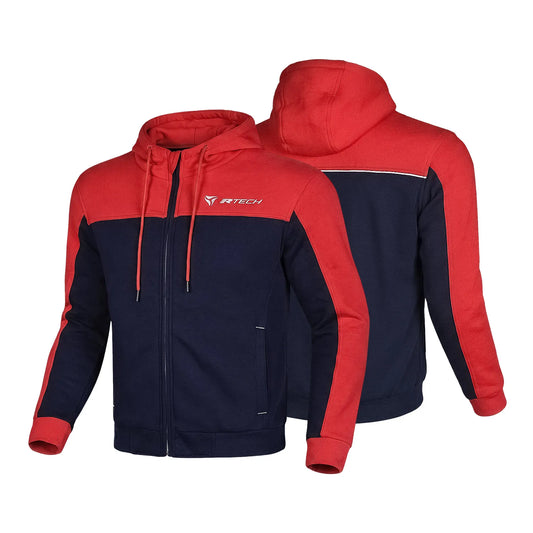 R-TECH SUSPENSION FELPA CON CAPPUCCIO PROTEZIONE BLU ROSSO – Yamoto.it