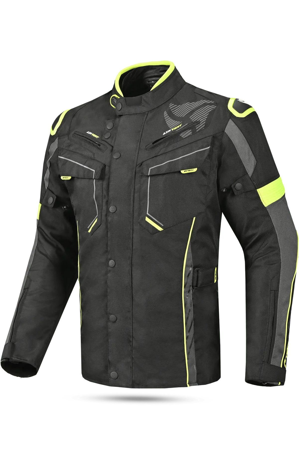 R-Tech Knight Rider Long Tre strati - Nero/Antracita/Giallo Flu 