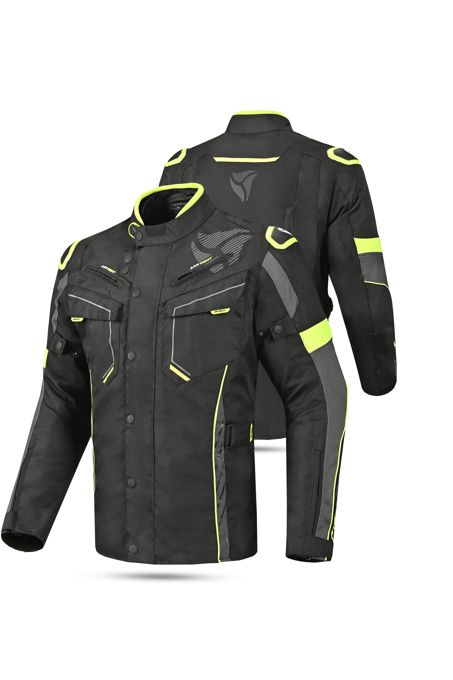 R-Tech Knight Rider Long Tre strati - Nero/Antracita/Giallo Flu 