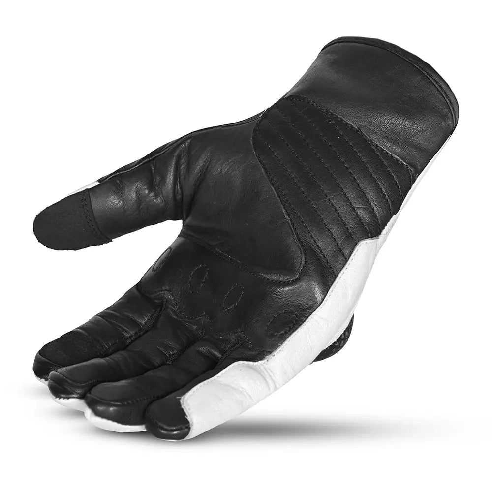 R-Tech Falcon Guanti Per Moto Nero Blanco back