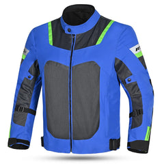 R-Tech Spiral Mesh  Giacca Estiva in Tessuto Moto -Blu Grigio verde front