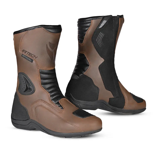 R Tech Trojan Lunar Marron Stivale da turismo per moto