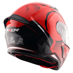 AXOR Helmets HUNTER SPEAR CASCHI INTEGRALE NERO ROSSO 