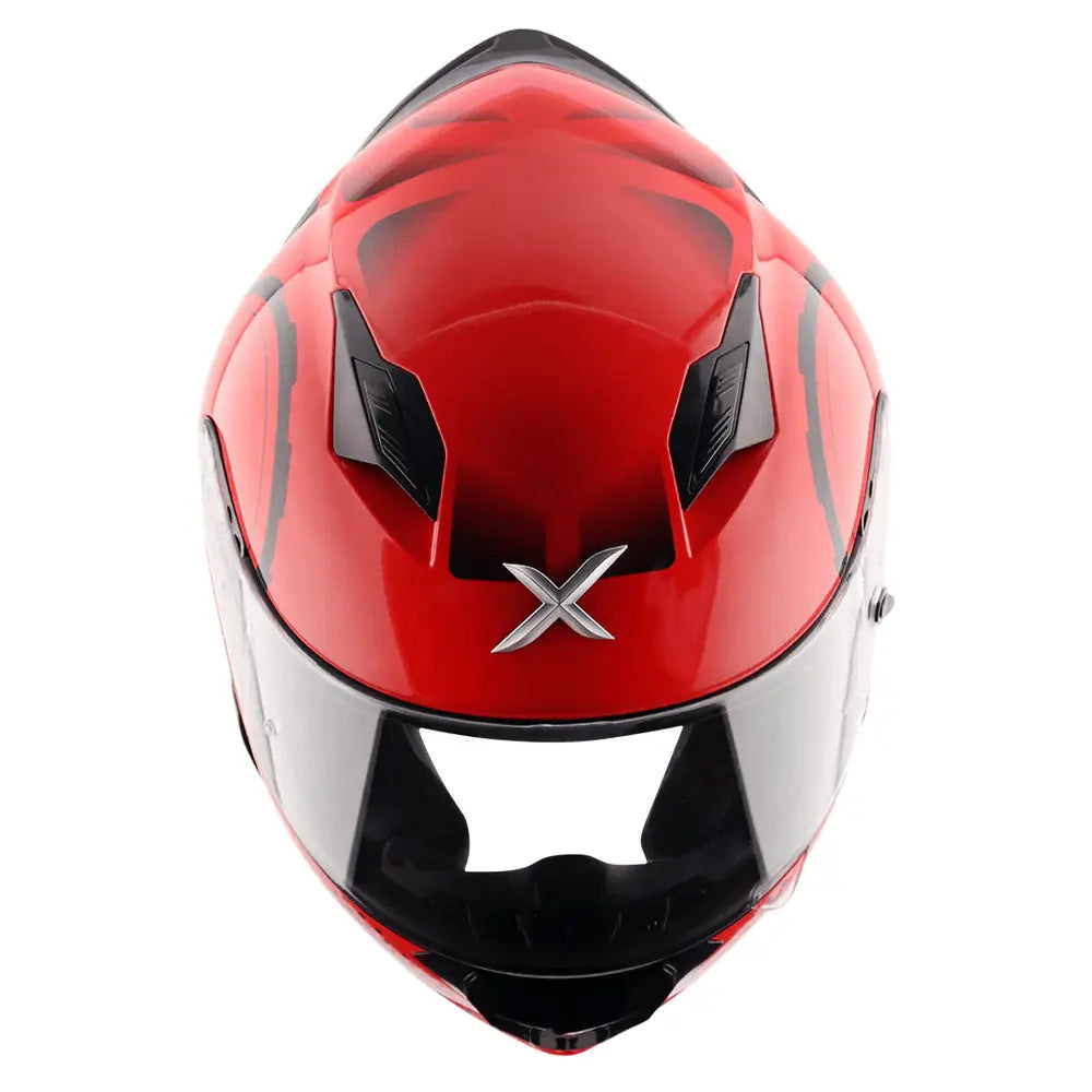 AXOR Helmets HUNTER SPEAR CASCHI INTEGRALE NERO ROSSO 