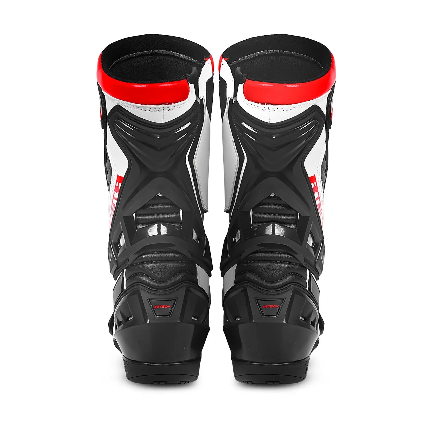 R-TECH TORNADO 2.0  CORSA  STIVALI DI MOTO NERO BIANCO ROSSO 