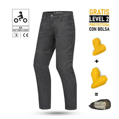 BELA Pantalon Rocker 30L Inseam Denim Jeans CE Vaquero Gris 