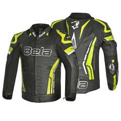 Bela Rocket Nero Giallo Men Giacca (Pelle Di Canguro Mix) 