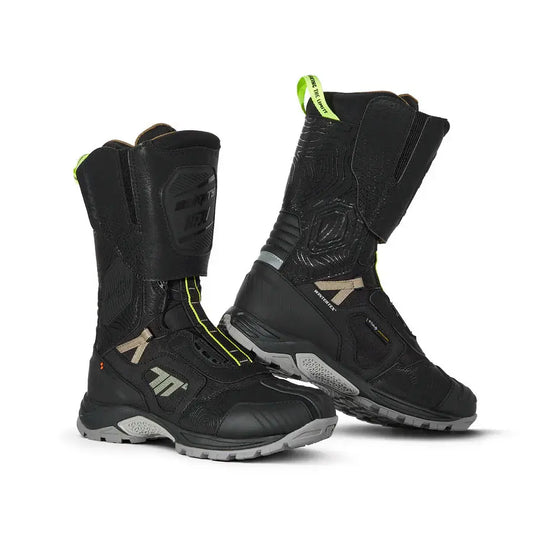 SEVENTY SD-BA6 STELVIO HIGH Unisex Moto Botas Para Aventura Negro/Arena/Amarillo Fluor – Yamoto.it