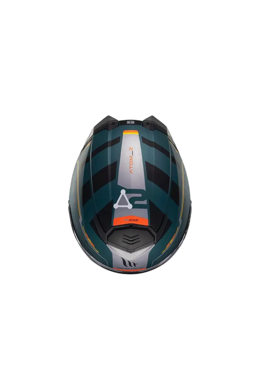 MT Atom 2 Sv Destiny C6 Moto Sportivo Modulare Caschi Nero Blu Opaco 