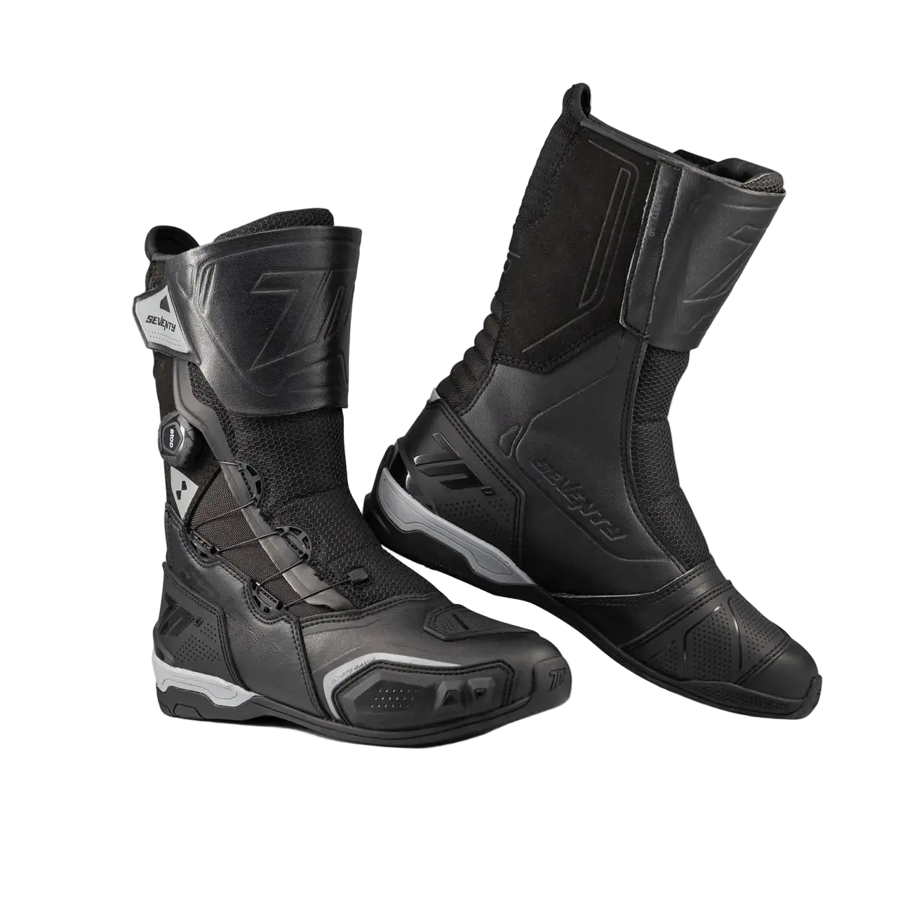 SEVENTY SD-BT9 GAVIA Sportivo Turismo Moto Stivali Nero 
