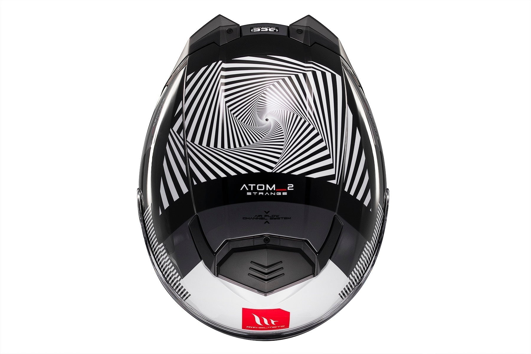 MT Atom 2 Strange B2 con parte delantera abatible brillante Casco de motocicleta - CASCO