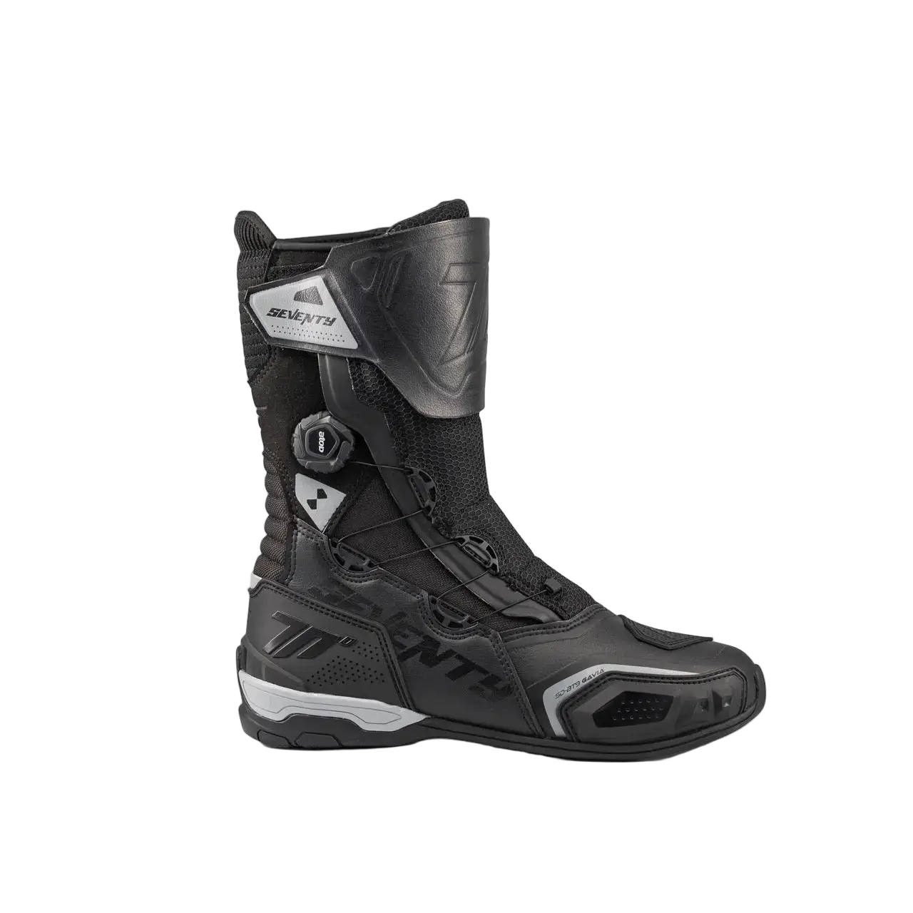 SEVENTY SD-BT9 GAVIA Sportivo Turismo Moto Stivali Nero 