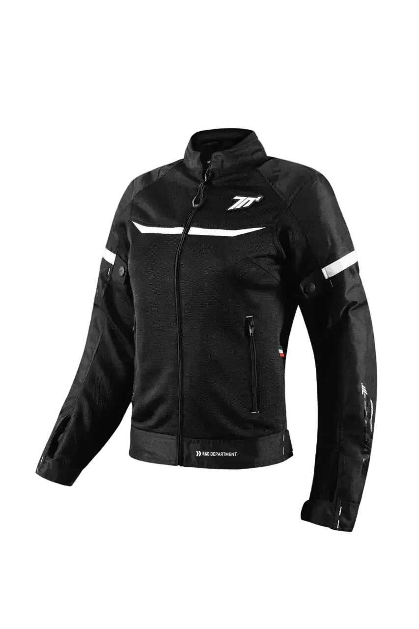 SEVENTY SD-JR30.2 MOJAVE GIACCA MOTO DA DONNA NERO/BIANCO 