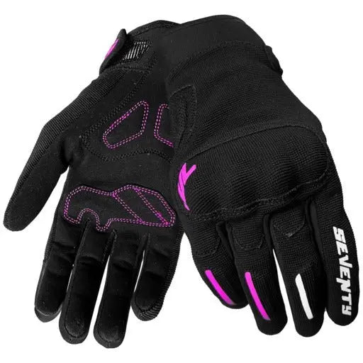 SEVENTY SD-C42 Asphalt en negro y fucsia Guantes de verano para mujer - Guantes