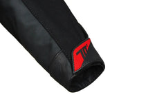 SEVENTY SD-JL24 SPOILER Moto Pelle Uomo Giacca Nera Rossa
