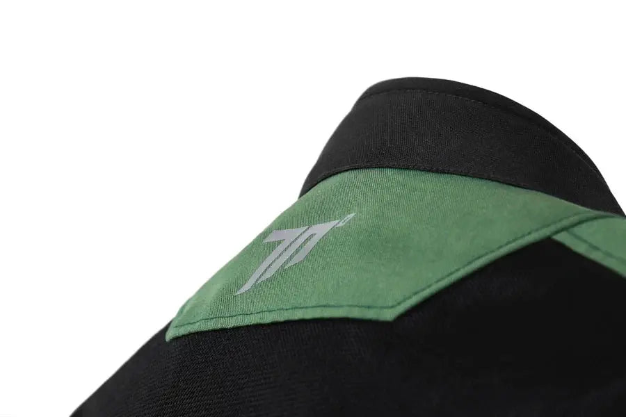 SEVENTY SD-JT66 CHAQUETA DE MOTO SAHARA PARA HOMBRE SAHARA VERDE EJÉRCITO/ROJO - SECURTEX MOTOR S.L (t/a MaximoMoto)