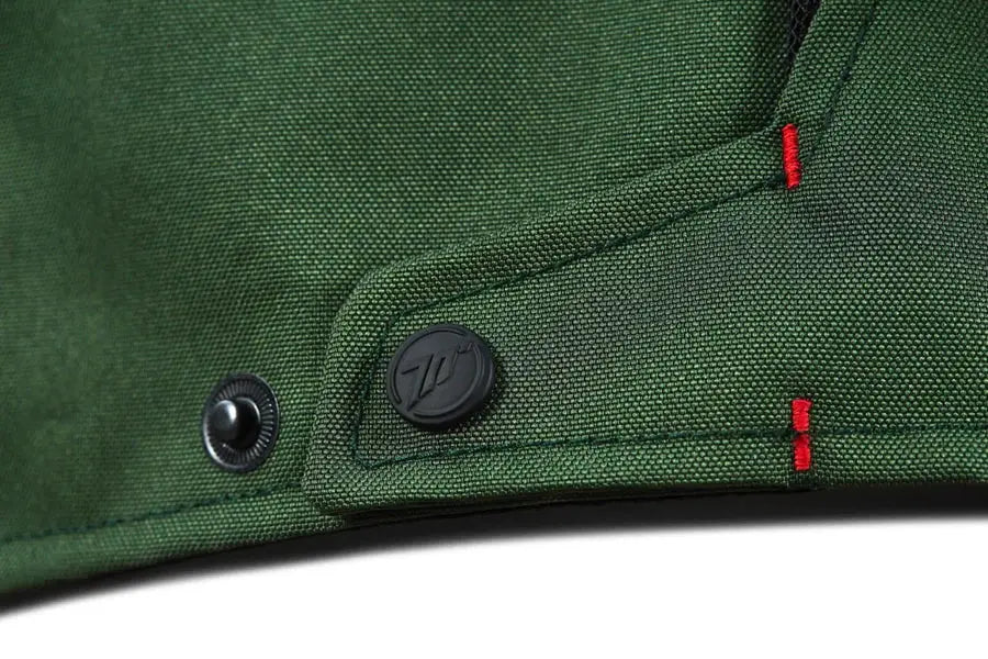 SEVENTY SD-JT66 CHAQUETA DE MOTO SAHARA PARA HOMBRE SAHARA VERDE EJÉRCITO/ROJO - SECURTEX MOTOR S.L (t/a MaximoMoto)