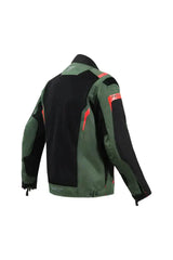 SEVENTY SD-JT66 CHAQUETA DE MOTO SAHARA PARA HOMBRE SAHARA VERDE EJÉRCITO/ROJO - SECURTEX MOTOR S.L (t/a MaximoMoto)