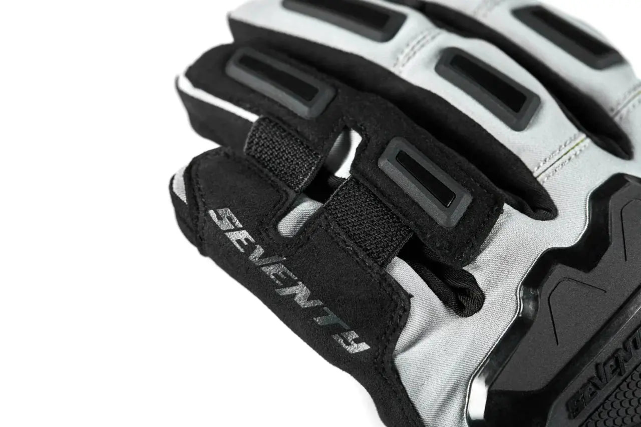SEVENTY SD-T13 ASPEN LIGHT Moto Uomo Guanti Grigio Giallo Fluorescente
