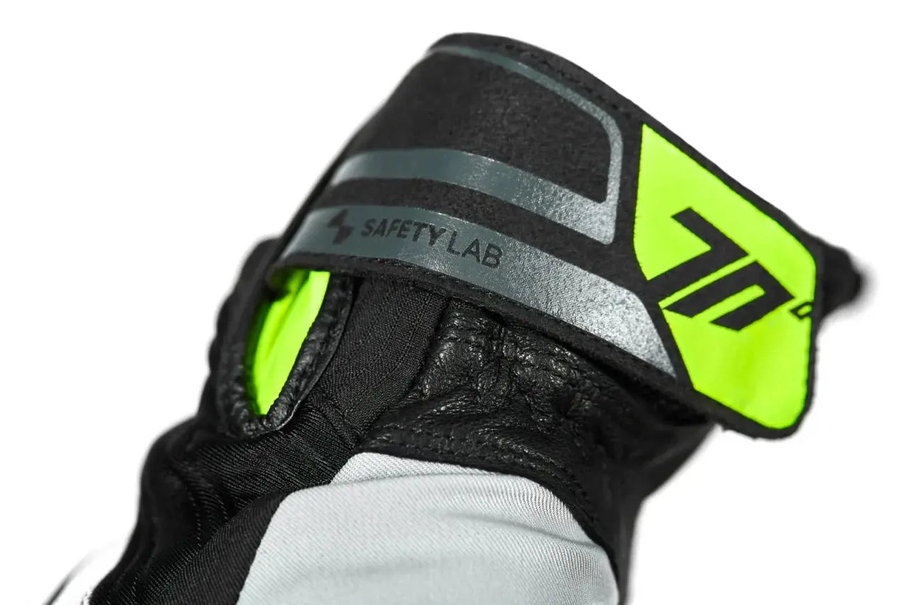 SEVENTY SD-T13 ASPEN LIGHT Moto Uomo Guanti Grigio Giallo Fluorescente