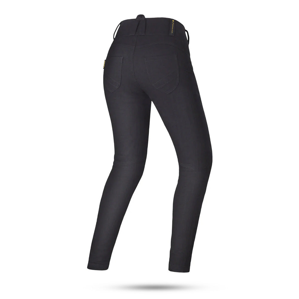 SHIMA NOX 2.0 WAX JEANS DE MOTO MUJER LARGO NEGRO 