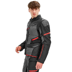 SHIMA DUNE CHAQUETA TEXTIL DE MOTO HOMBRE NEGRO ROJO 