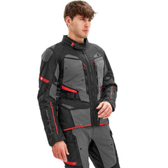 SHIMA DUNE CHAQUETA TEXTIL DE MOTO HOMBRE NEGRO ROJO 