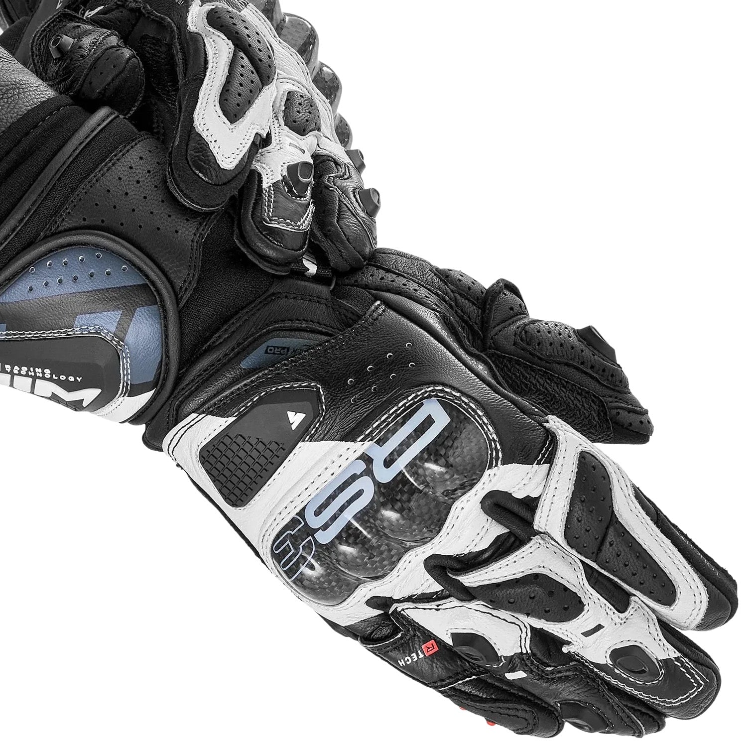 SHIMA RS-3 GUANTES DE MOTO HOMBRE NEGRO BLANCO 