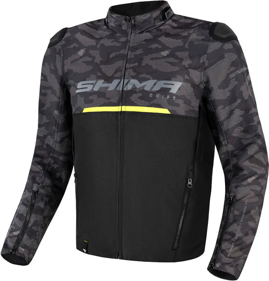 Shima Drift  Uomo Moto Giacche Nero Camo 