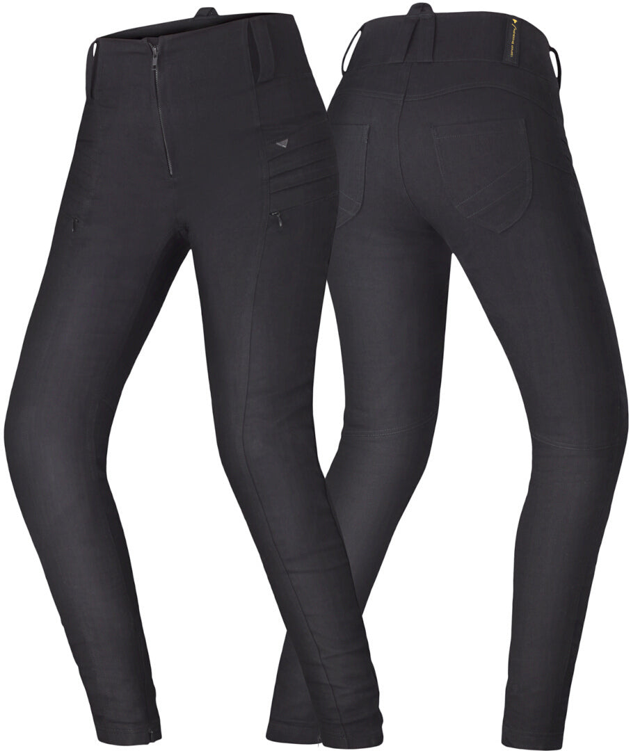 SHIMA NOX 2.0 WAX JEANS DE MOTO MUJER LARGO NEGRO 