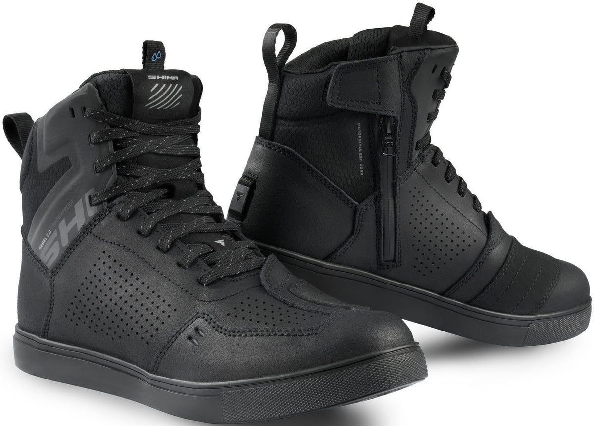SHIMA Botas Rebel 2.0 Wp Hombre Negra - SECURTEX MOTOR S.L (t/a MaximoMoto)