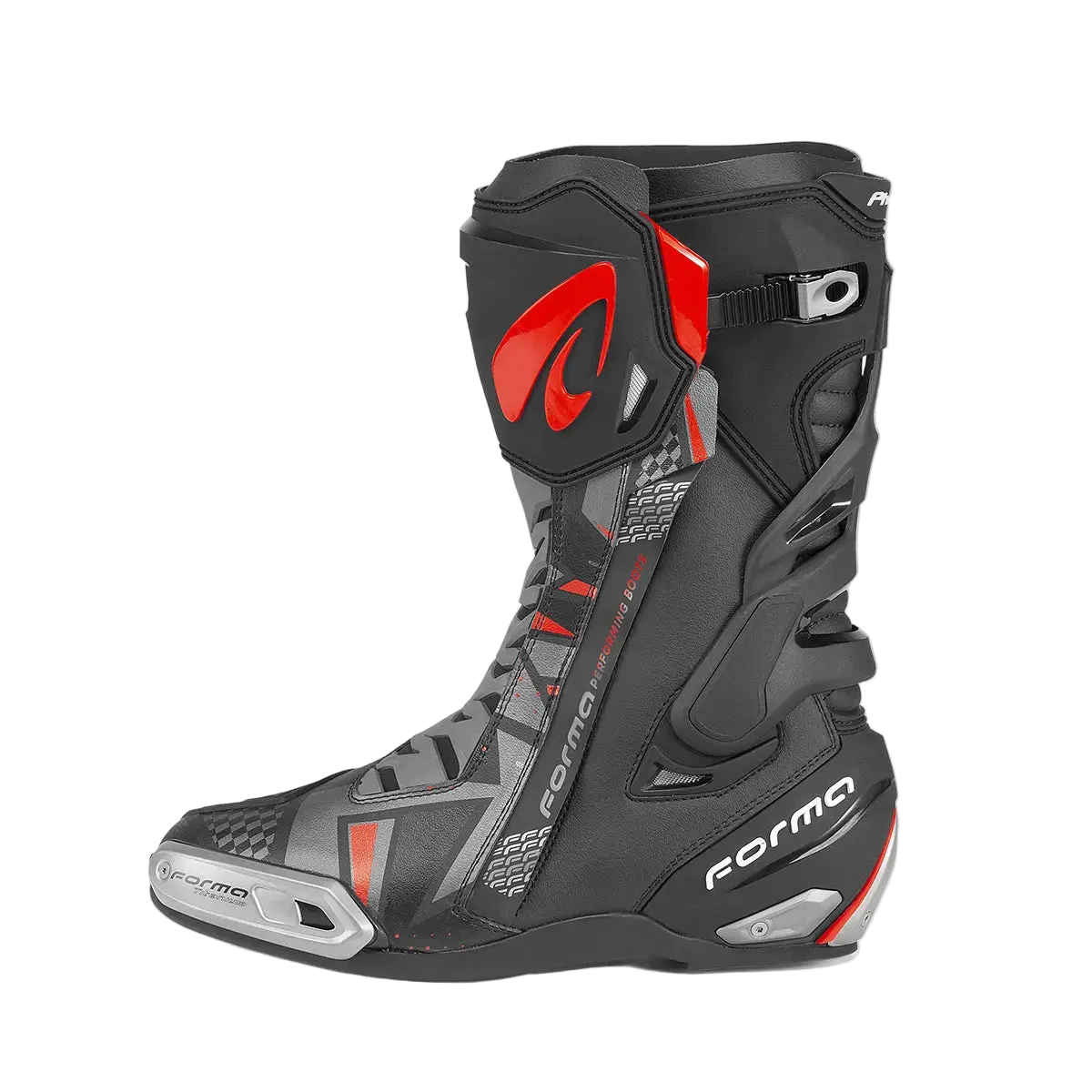 FORMA Phantom Stivali Da Moto Fuoristrada Nero Grigio Rosso 