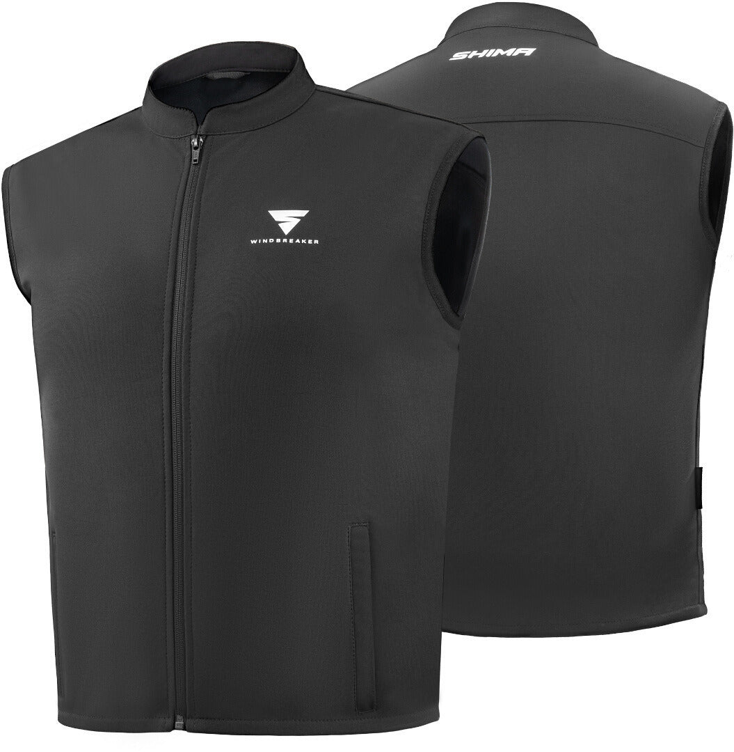 SHIMA WINDBREAKER CHALECO DE MOTO CORTAVIENTOS NEGRO 