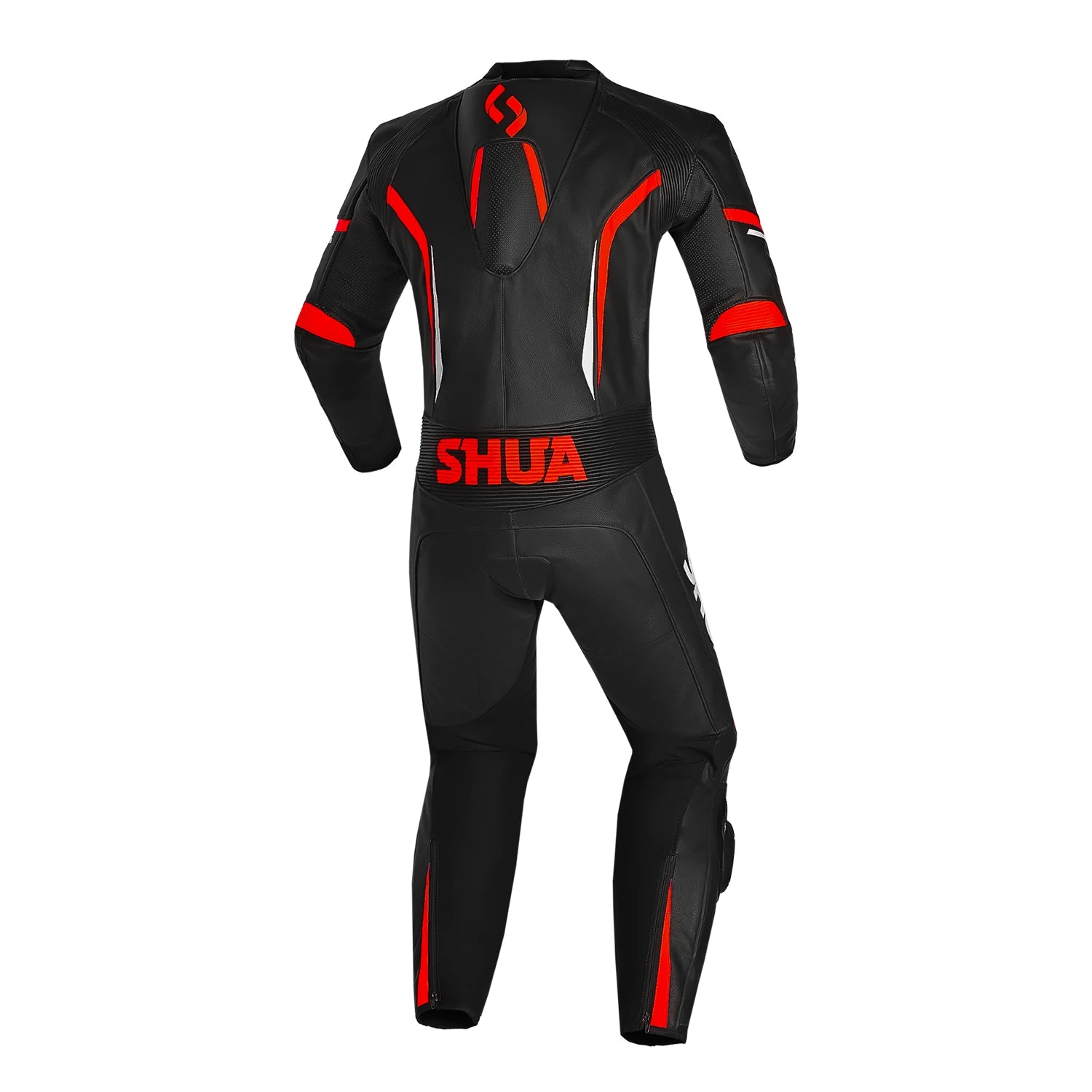 SHUA INFINTY 1 PC TUTA DI MOTO UOMO NERO ROSSO 