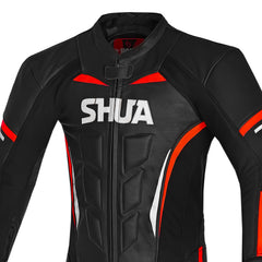 SHUA INFINTY 1 PC TUTA DI MOTO UOMO NERO ROSSO 