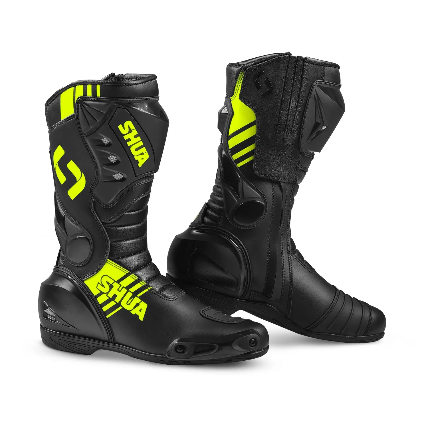 SHUA SUPER TECH STIVALI DI MOTO CORSA UOMO NERO GIALLO 