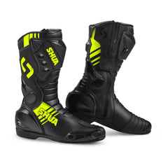 SHUA SUPER TECH STIVALI DI MOTO CORSA UOMO NERO GIALLO 